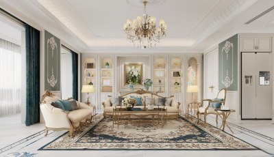 欧式古典客餐厅3D模型下载